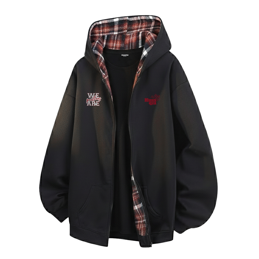 

Толстовка Unisex Hooded Moderate Cardigan HUANQIU, черный [fleece-lined]