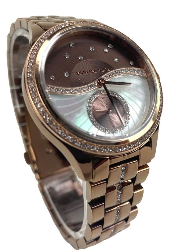 

MK3757 Lauryn Sable Tone Нержавеющая сталь Розовые блестящие наручные часы Michael Kors