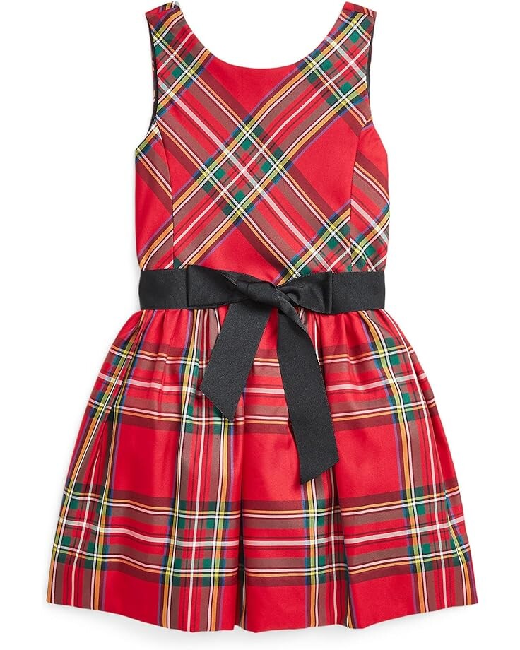 

Платье Polo Ralph Lauren Kids Plaid Twill Dress, цвет 150 Red Black Multi