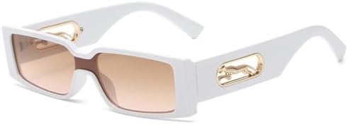 

Солнцезащитные очки прямоугольной формы 2027 года для женщин, солнцезащитные очки для мужчин в стиле панк, солнцезащитные очки с защитой от УФ-излучения UV400 MTZJH, White