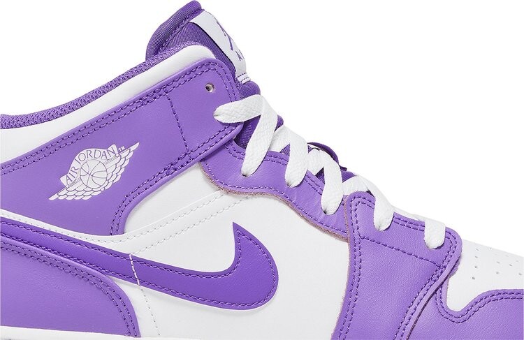 Кроссовки Air Jordan 1 Mid GS 'Purple Venom', фиолетовый — фото 2