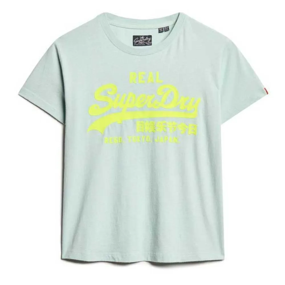 

Футболка с коротким рукавом Superdry Vl Neon Slim, серый