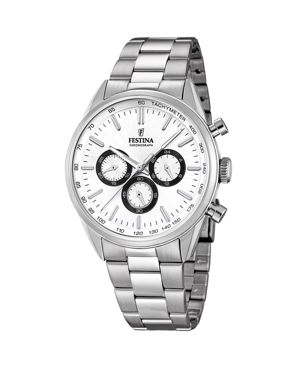 

F16820/Q Timeless Мужские часы с хронографом из серебряной стали Festina, серебро