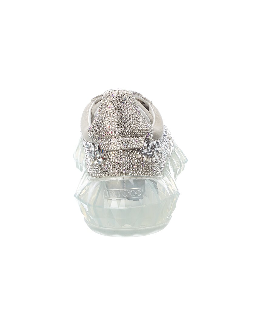 Джимми Чу Diamond/F Замшевые кроссовки Jimmy Choo, серебряный — фото 3