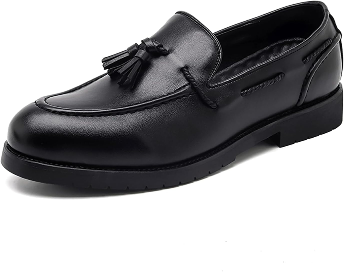 

Мужские кожаные лоферы Dacnakby черного цвета слипоны, классические лоферы с кисточкой, поддержка свода стопы, повседневные и нарядные туфли