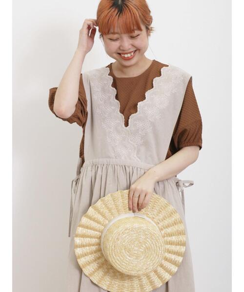 

Топ с пышными жаккардовыми рукавами Samansa Mos2, коричневый