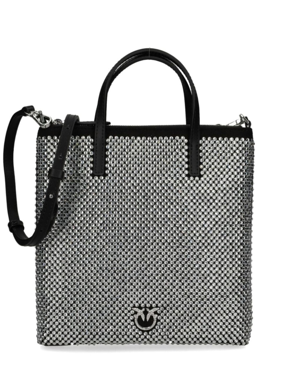 

Мини-сумка PINKO, украшенная стразами, черный