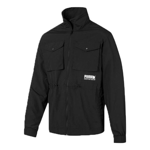 

Куртка alphabet logo zipper stand collar jacket black Puma, черный