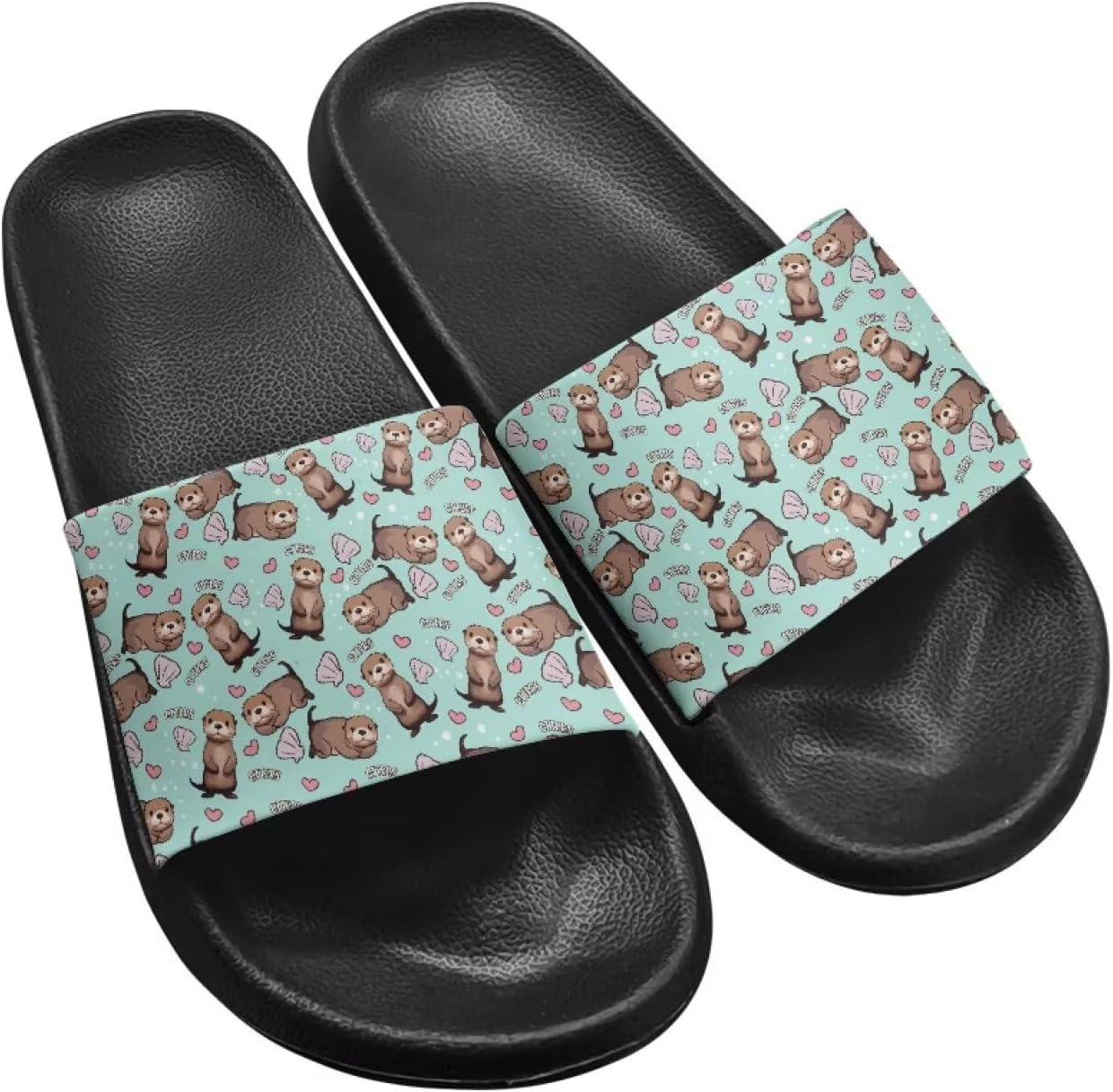 

Женские и мужские повседневные слайд сандалии Hechitok, удобная мягкая подошва, нескользящие ЭВА сандалии на плоской подошве, для ванной и душа, Otters Shell