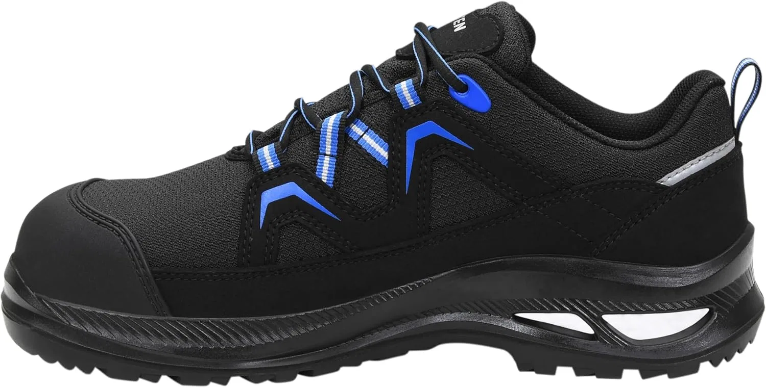 Защитная обувь ELTEN Fry XXG Pro GTX Black-Blue Low ESD S3S HI CI, женская и мужская, текстиль, композитный защитный носок (легче стального), легкая, классическая — фото 3