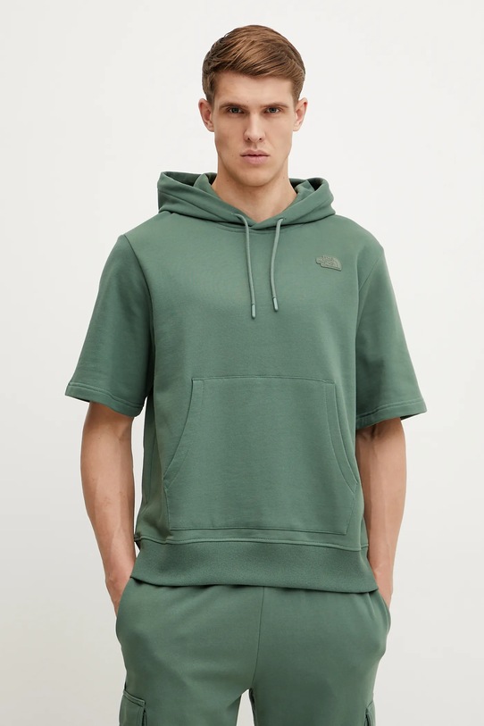 

Хлопковая толстовка Relaxed The North Face, зеленый