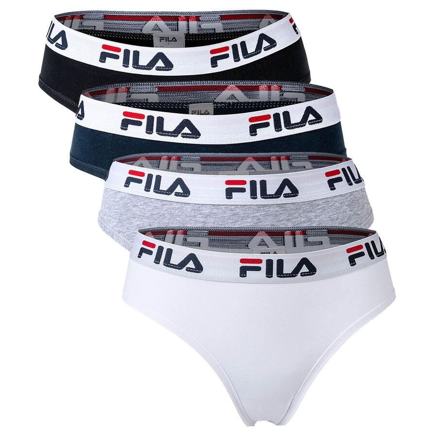 

FILA Женские эластичные трусы-слипы, комплект из 4 пар