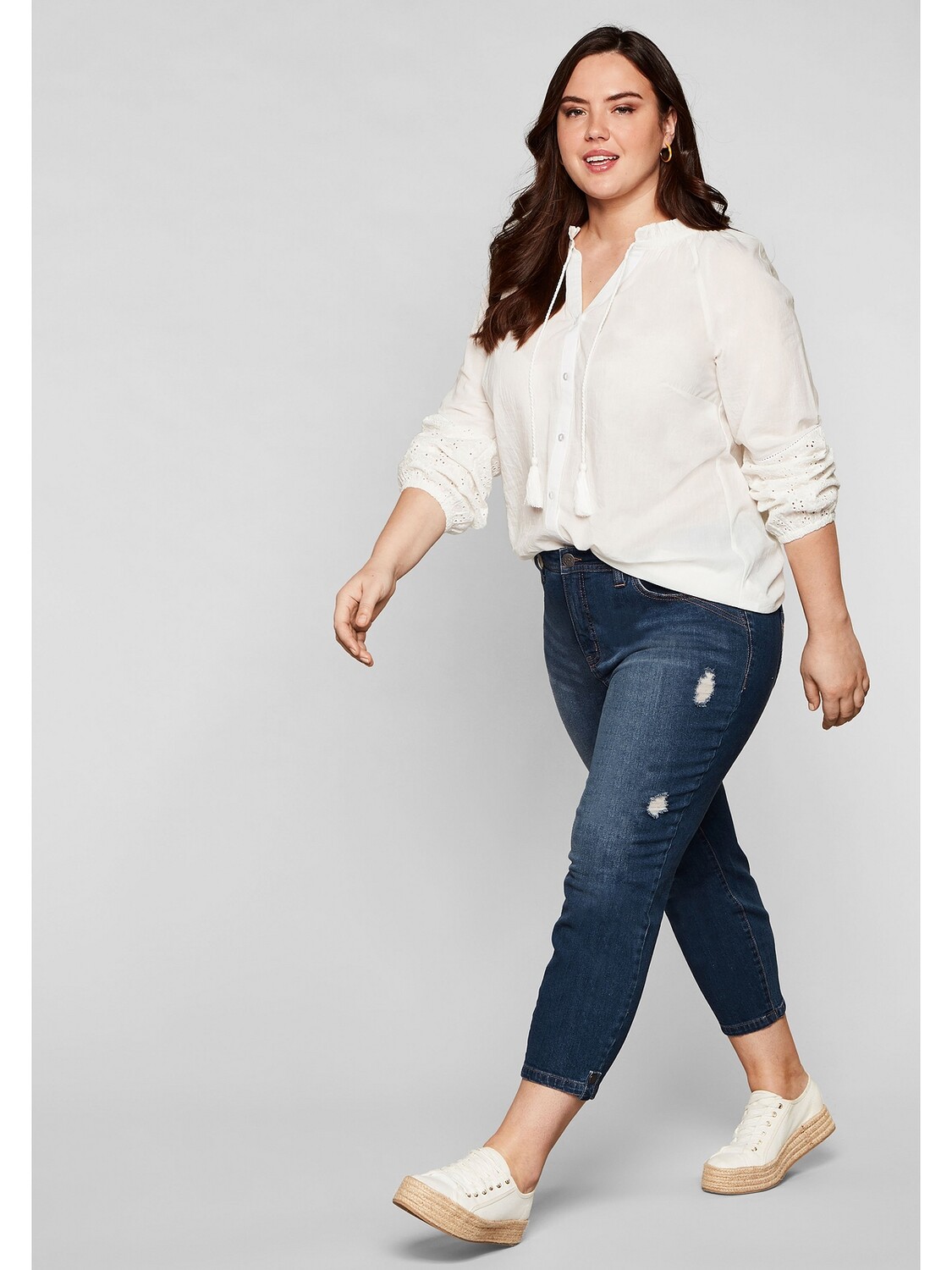 

Джинсы sheego 7/8, цвет blue Denim