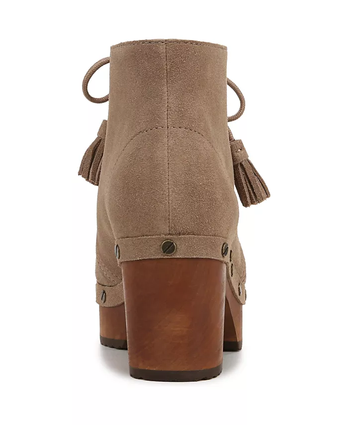 Женские оригинальные шнурованные платформенные ботильоны Chic Dr. Scholl's, коричневый — фото 3