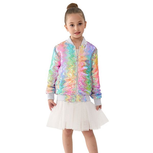 

Детская бомбер с переливающимися пайетками spectrum iridescent 2Bunnies