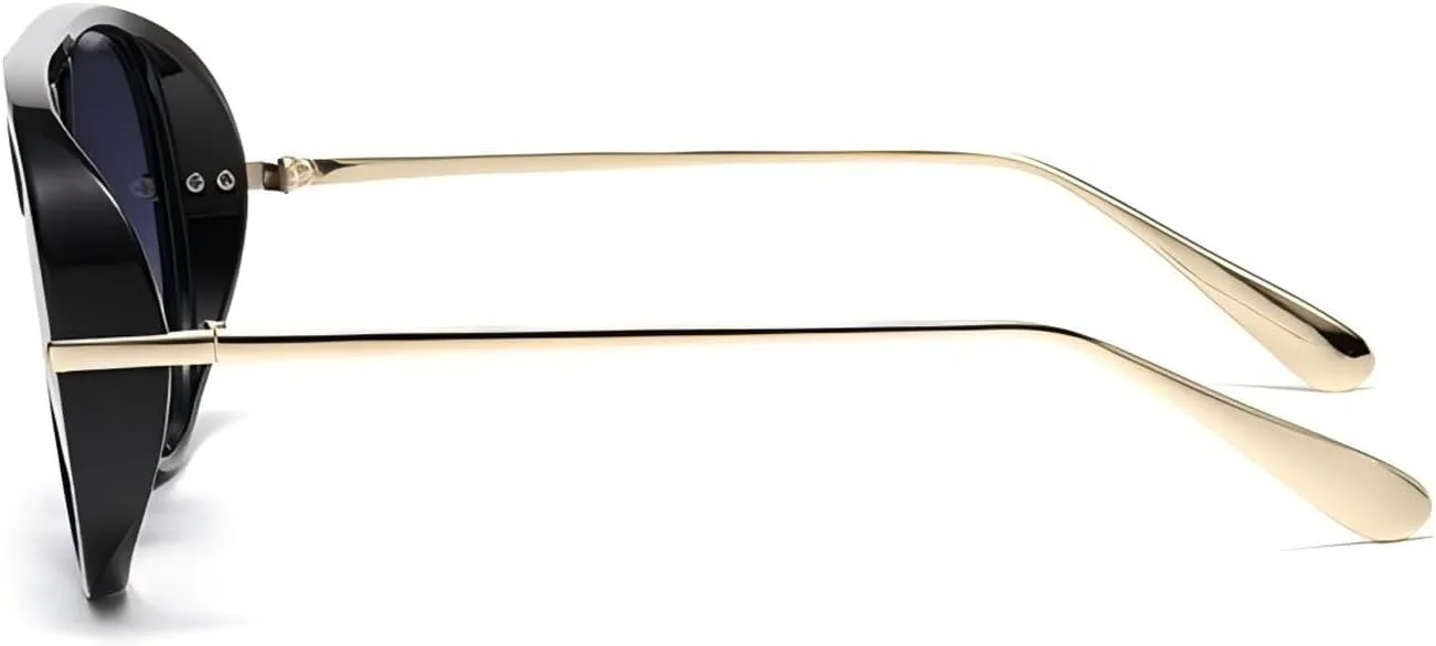 

Модные солнцезащитные очки-авиаторы OSAGAMA большого размера для женщин и мужчин, роскошные винтажные очки в стиле ретро с металлическим щитком, Black/Faded Grey