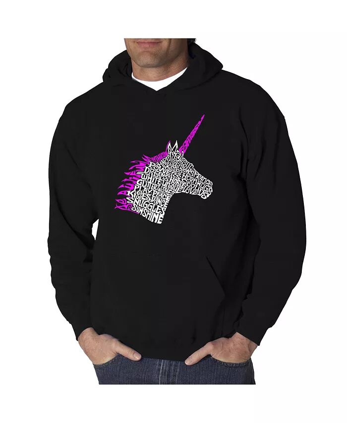 

Мужская толстовка с капюшоном Word Art - Unicorn LA Pop Art, черный