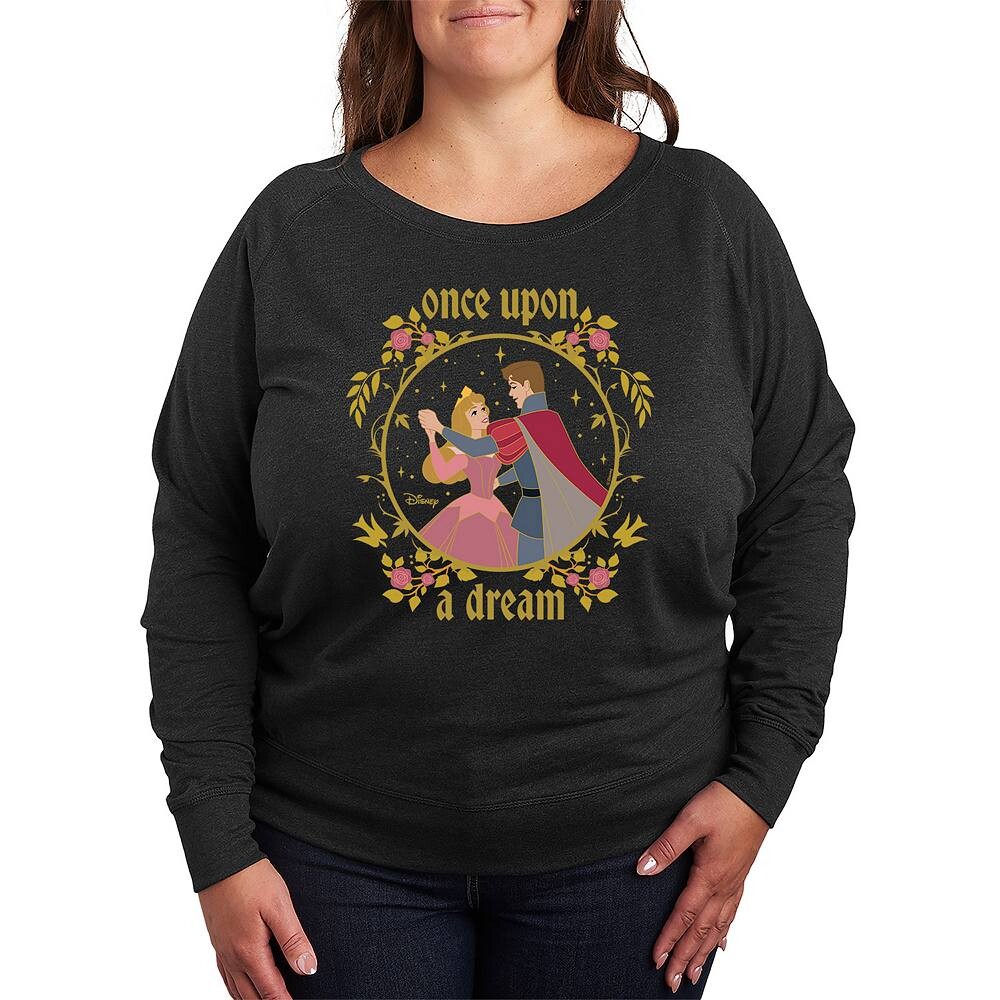 

Легкий свитшот из френч-терри Disney's Sleeping Beauty Aurora & Prince Phillip большого размера Once Upon A Dream, цвет Heather Charcoal