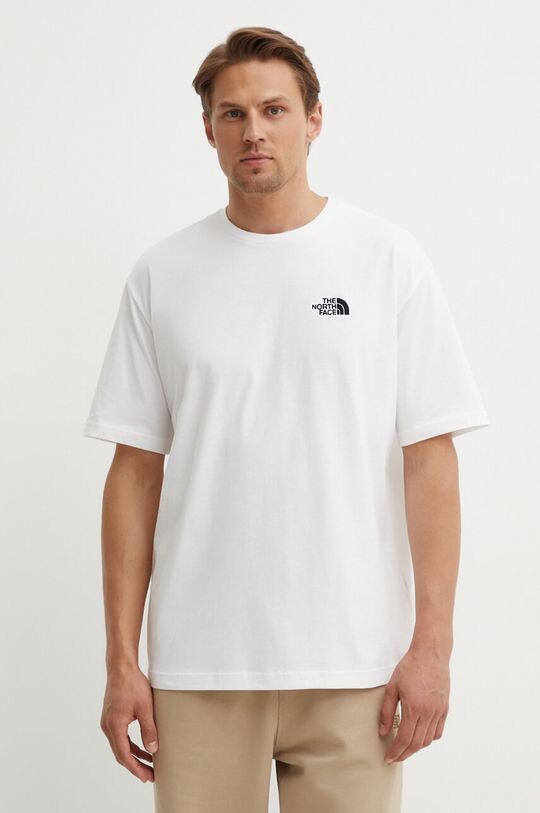 

Хлопковая футболка MS/S Essential Oversize Tee The North Face, белый