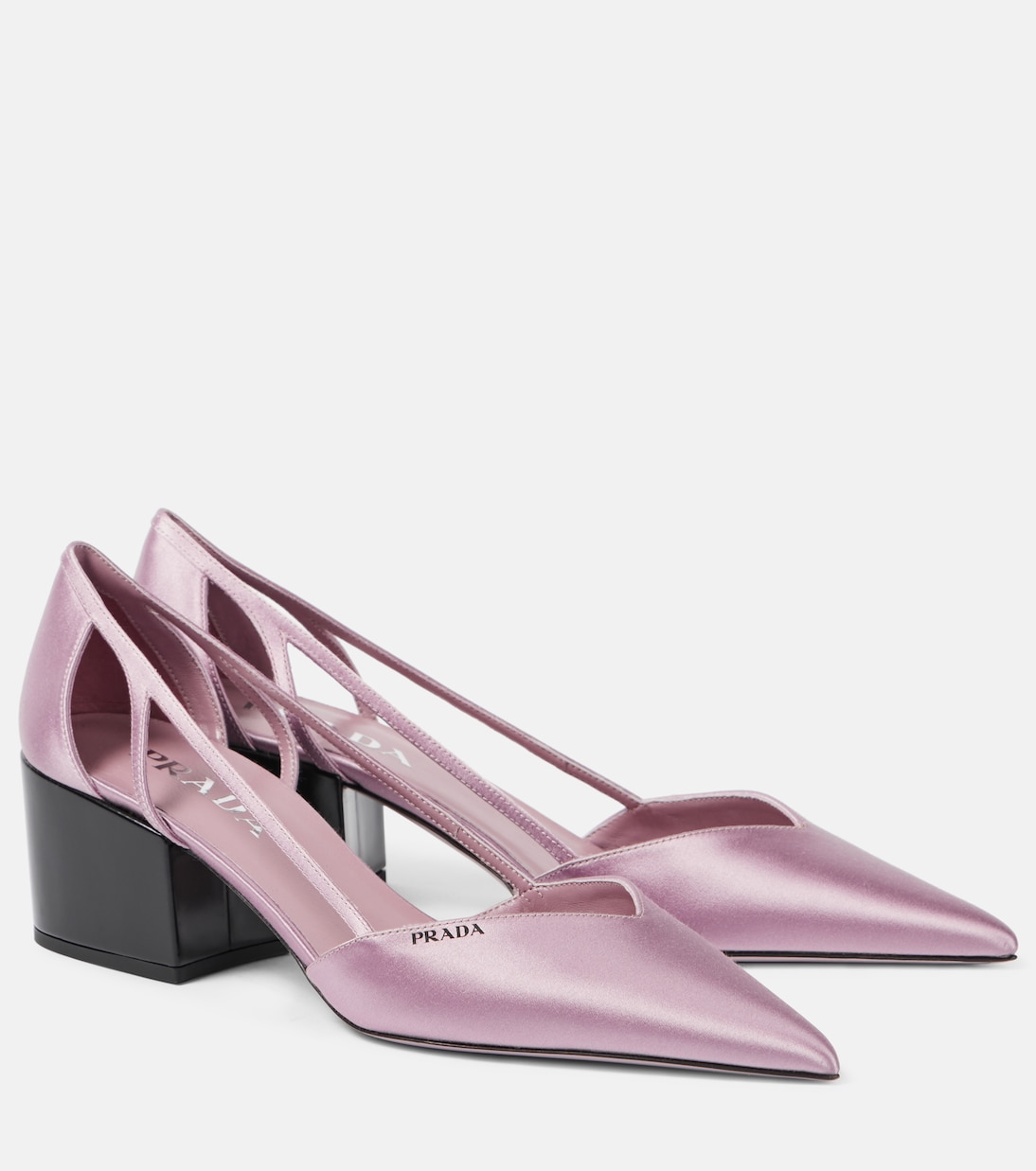 Лаковые туфли-лодочки с вырезом Prada, Confetto