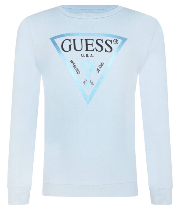 

Толстовка детская Guess с логотипом, голубой