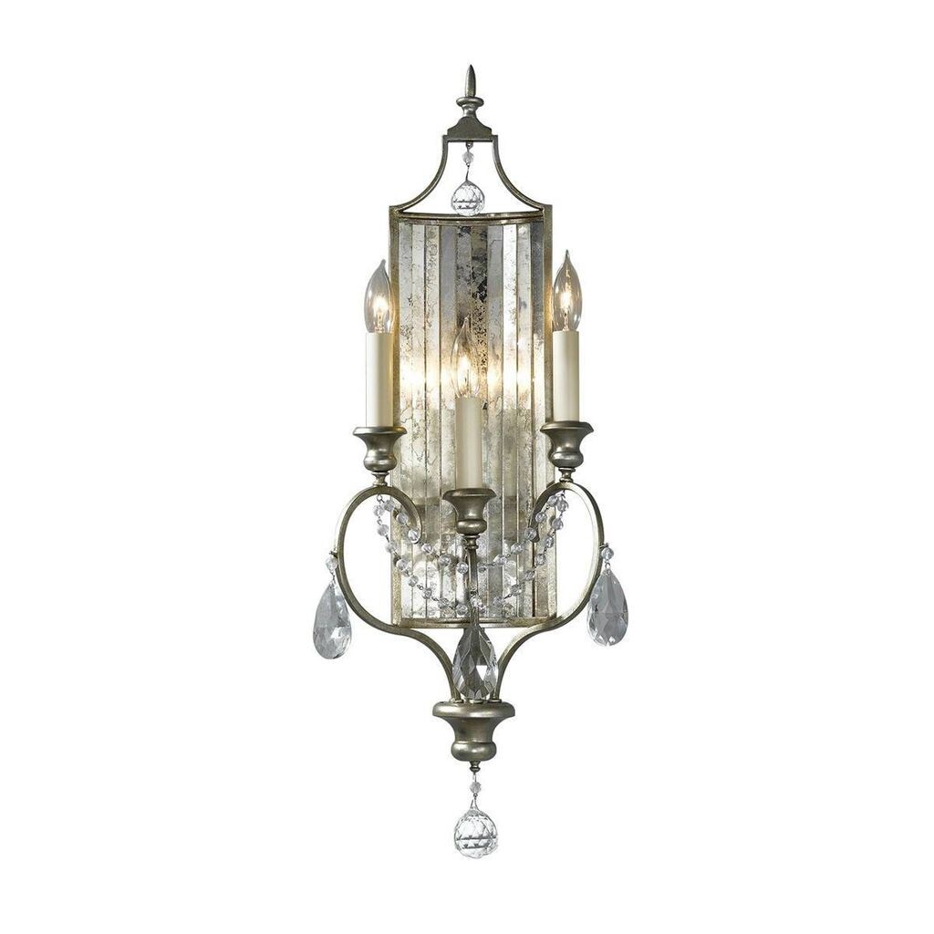 

Бра Gianna, серебряный хрусталь и зеркальное стекло, 3 лампочки Elstead Lighting