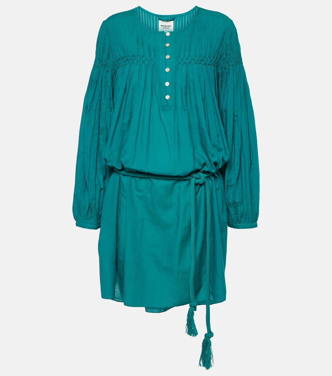 

Мини-платье adeliani из смесового хлопка Marant Etoile, синий