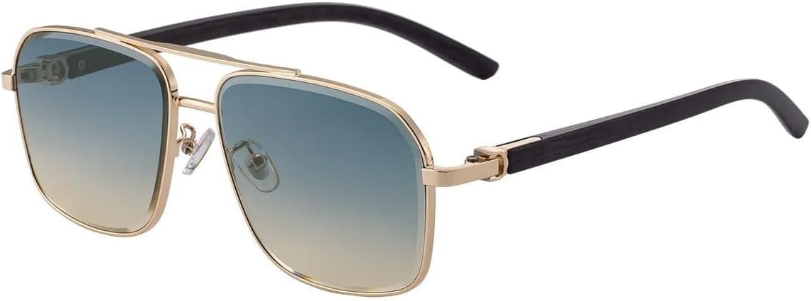 

Солнцезащитные очки для мужчин и женщин - защита UV400 - двойная перемычка, большая оправа, градиентные линзы, для занятий спортом на открытом воздухе и вождения LXLHWN, Tyj503-6