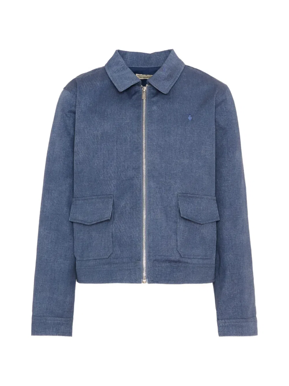 Джинсовая куртка на молнии Trussardi Junior, синий