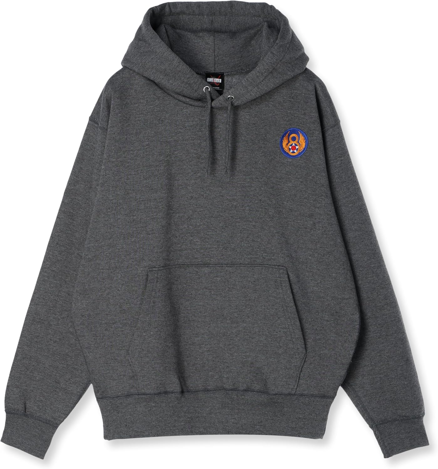 

Толстовка с капюшоном в стиле F, нашивка с гербом армии США, на флисовой подкладке, пуговицами, цвет угольно-серый F-Style