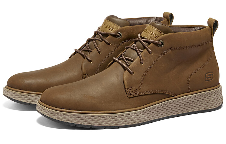 BURKETT Men"s Casual Men Mid-top темно-коричневый Skechers — фото 4
