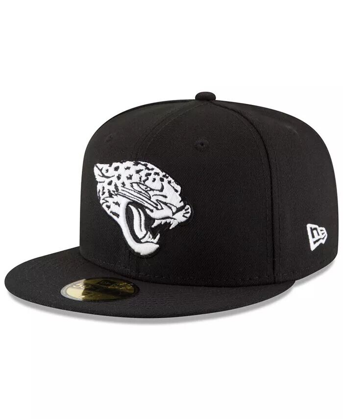 

Черно-белая приталенная кепка Jacksonville Jaguars Chase 59Fifty New Era, черный