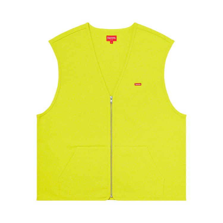 

Утепленный жилет Supreme Zip Up Sweat Vest 'Acid Green', зеленый