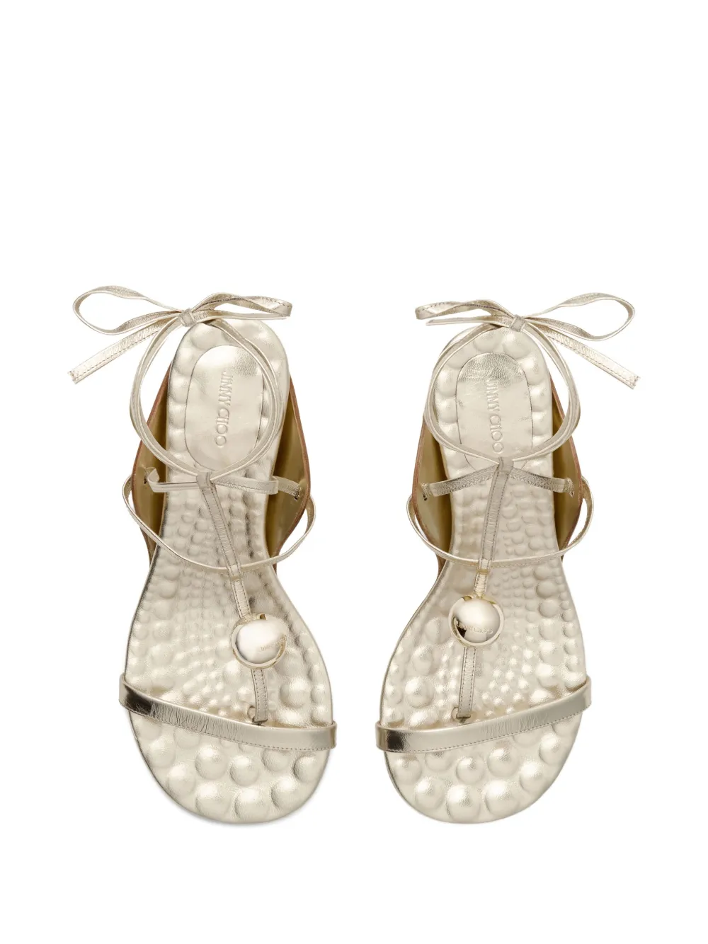 Босоножки Zyra 50 JIMMY CHOO, золотой — фото 4