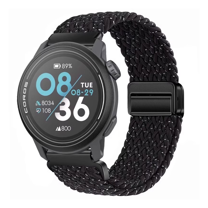 

Penc Iwatch Часы Strap COROS Compatibility Nylon Material 42mm, [Upgraded Version-Magnetic Buckle-Woven Loop] Starry Black