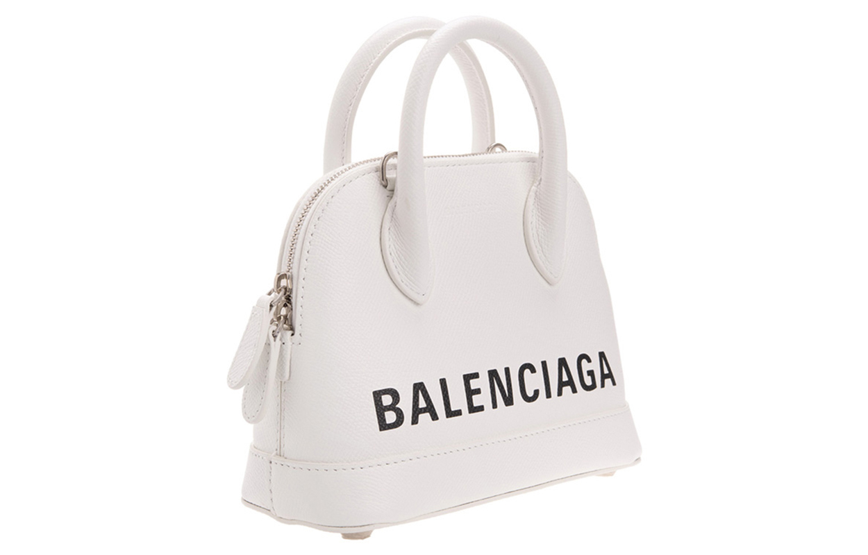 Balenciaga Сумка dome из телячьей кожи, женская сумка через плечо, белая — фото 3