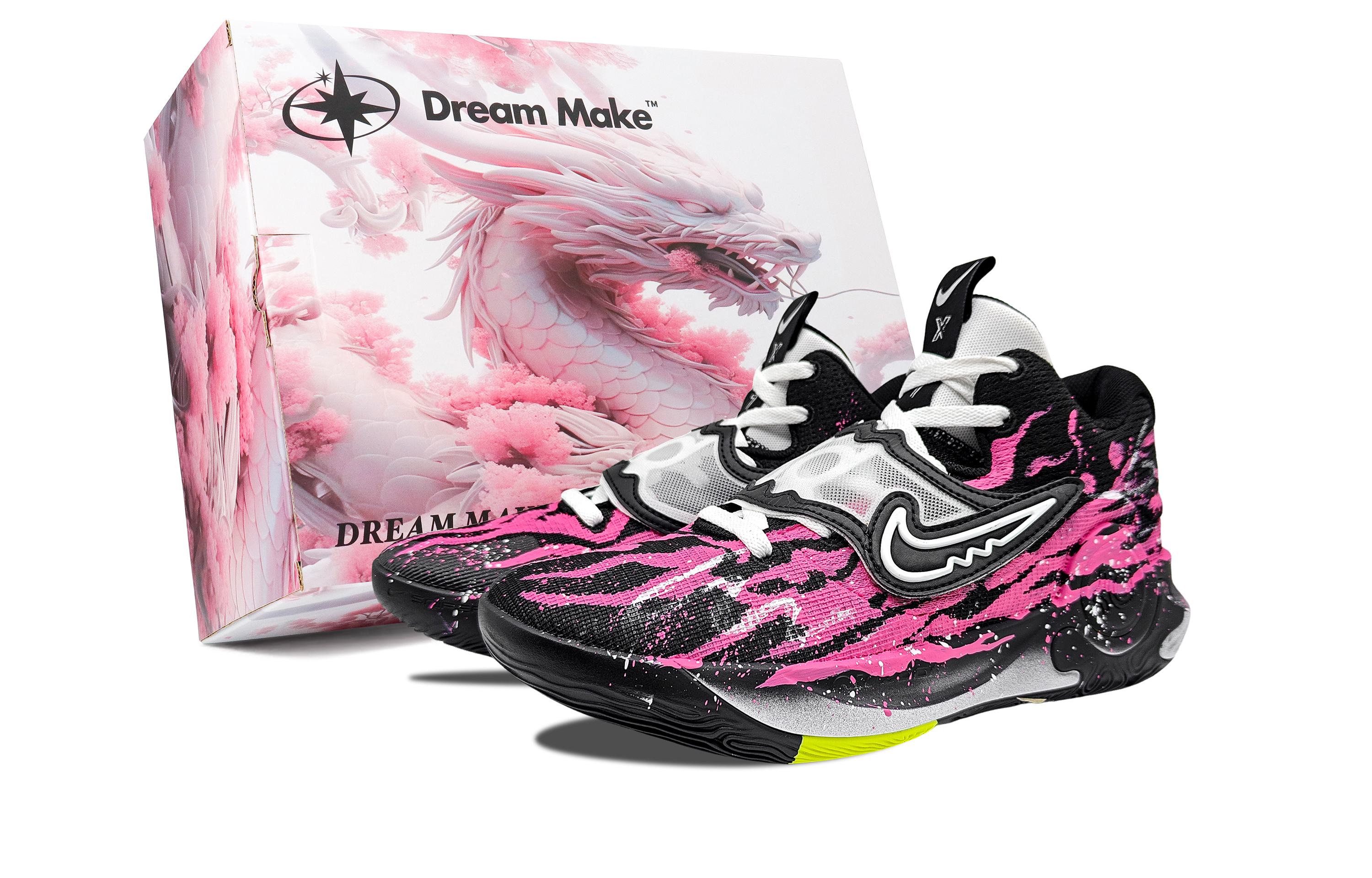 

Nike Баскетбольные кроссовки KD Trey 5 X EP ST. 1 BOX с амортизацией, износостойкие, низкие, мужские, цвет: черный, розовый