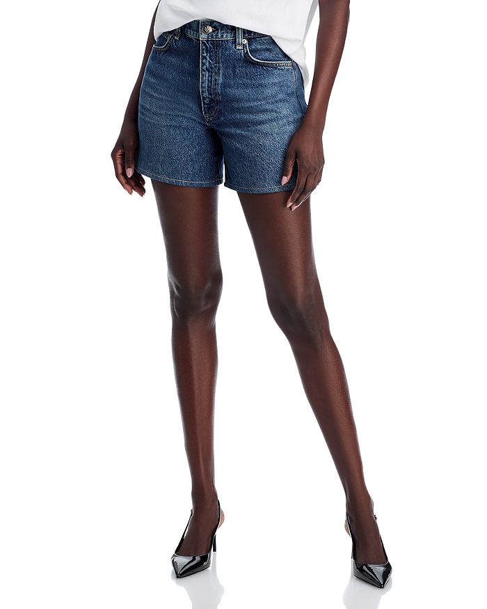 

Каиа Высокие Расслабленные Шорты rag & bone, синий