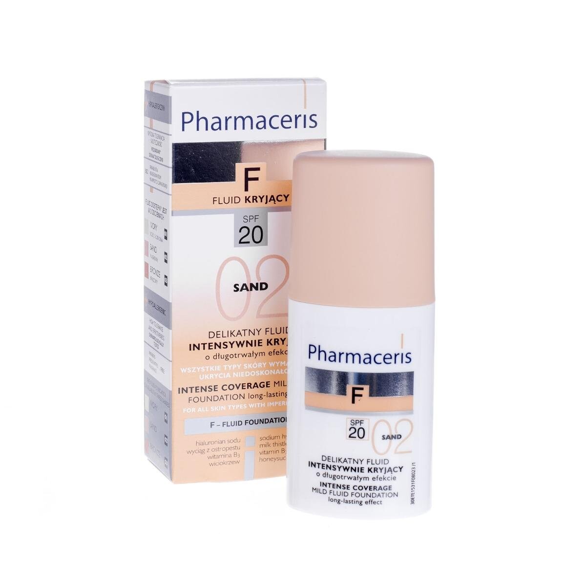 

Pharmaceris F, покрывающий флюид 02 Sand, SPF 20, 30 мл