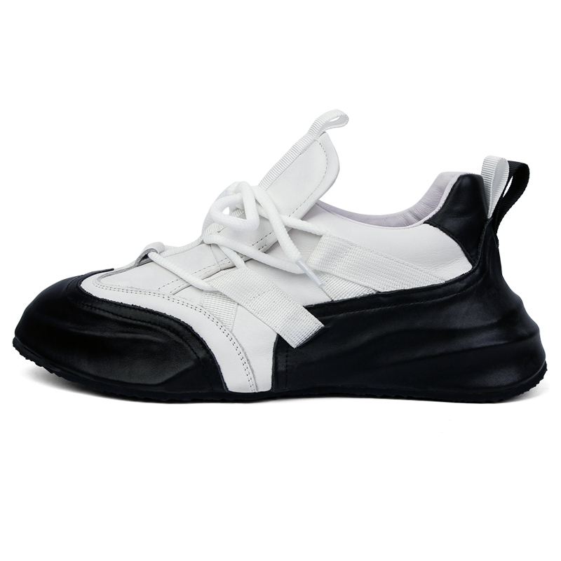 

PALMPOLO Высокие низкие кеды мужские черно-белые, цвет Black+White