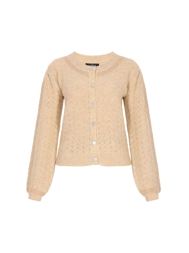 

Женский кардиган бежевого цвета usha BLACK LABEL