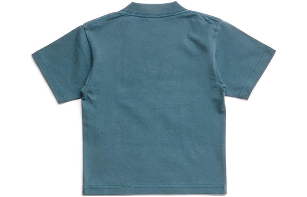 Футболка logo print cotton Balenciaga, синий — фото 2