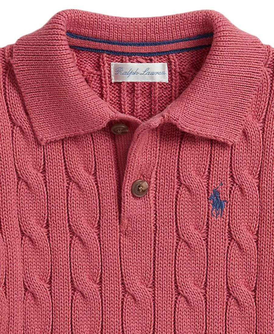 Детский свитер для мальчиков с воротником-поло Polo Ralph Lauren — фото 3