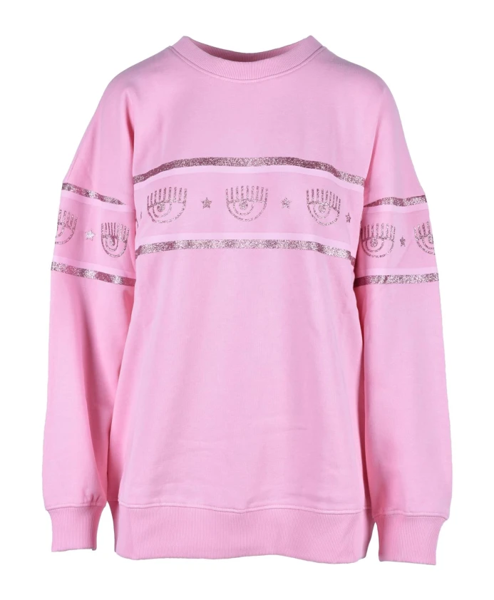 

Хлопковая толстовка - модель: felpa Chiara Ferragni Collection, розовый