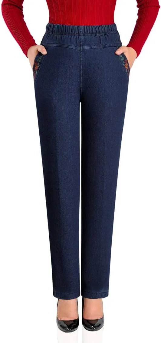 

IDEALSANXUN Женские джинсы с флисовой подкладкой и эластичным поясом