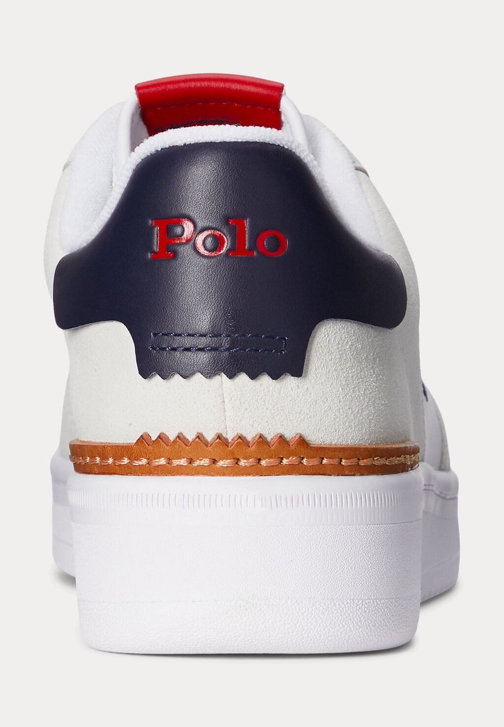 Кроссовки на шнуровке MASTERS COURT SUEDE LEATHER TRAINER Ralph Lauren, белый — фото 3