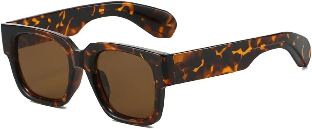 

Женские солнцезащитные очки в стиле ретро с цветовым сочетанием, леопардовый градиентный дизайн, мужские повседневные очки с защитой от УФ-излучения UV400 SZVVBKK, Leopard Brown