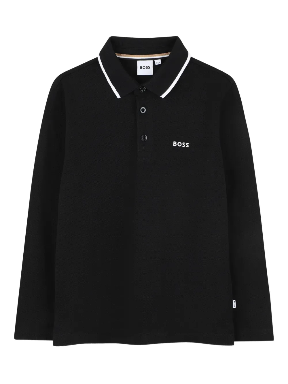 

Рубашка поло с длинными рукавами BOSS Kidswear, черный