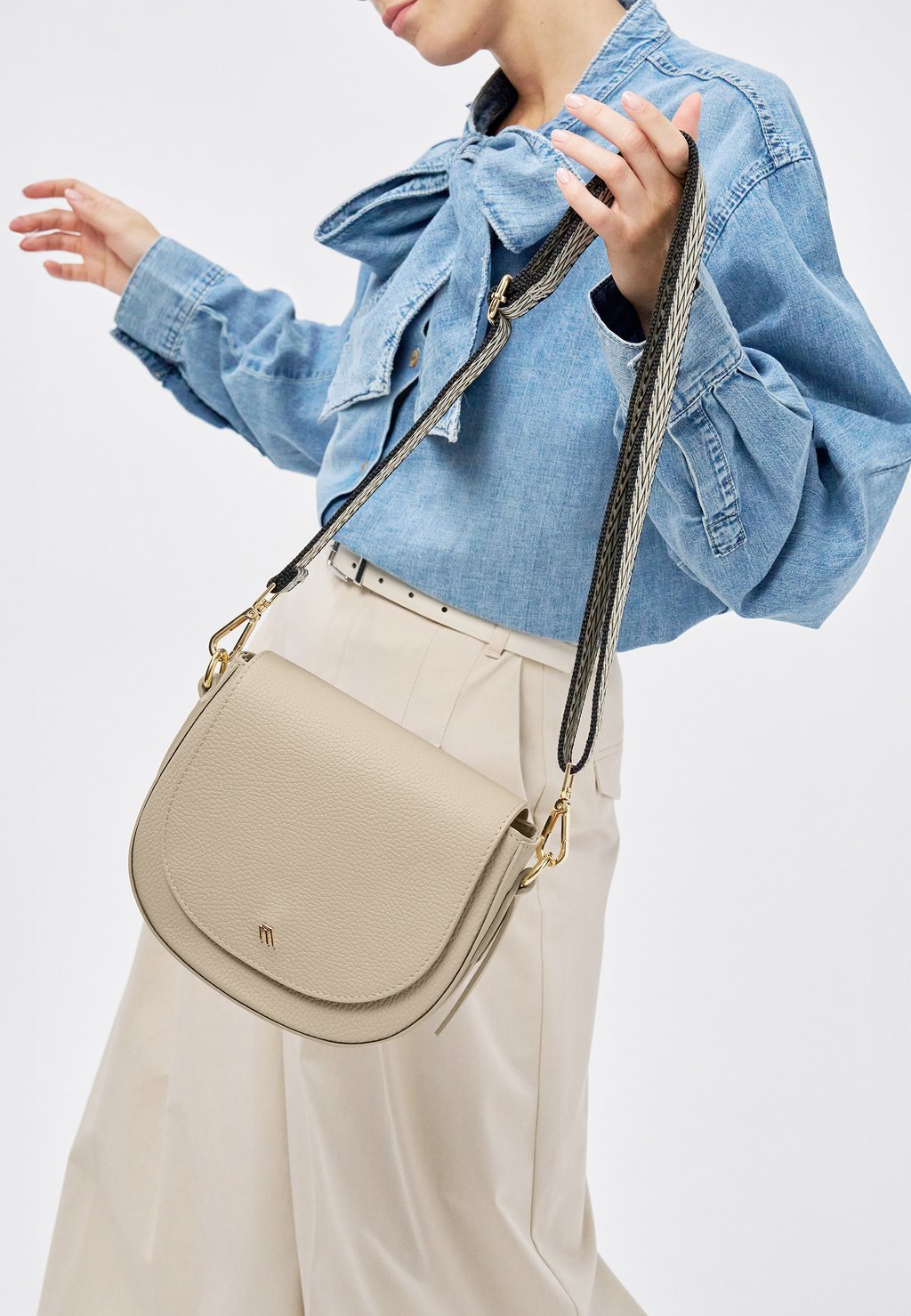 

Сумка через плечо SMALL RIGID WITH FLAP Frau Shoes, бежевый