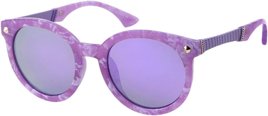 

Модные солнцезащитные очки с зеркальной поверхностью и заклепками, круглые, женские, в увеличенной оправе, мужские, для вождения, солнцезащитные очки UV400 generic, C5